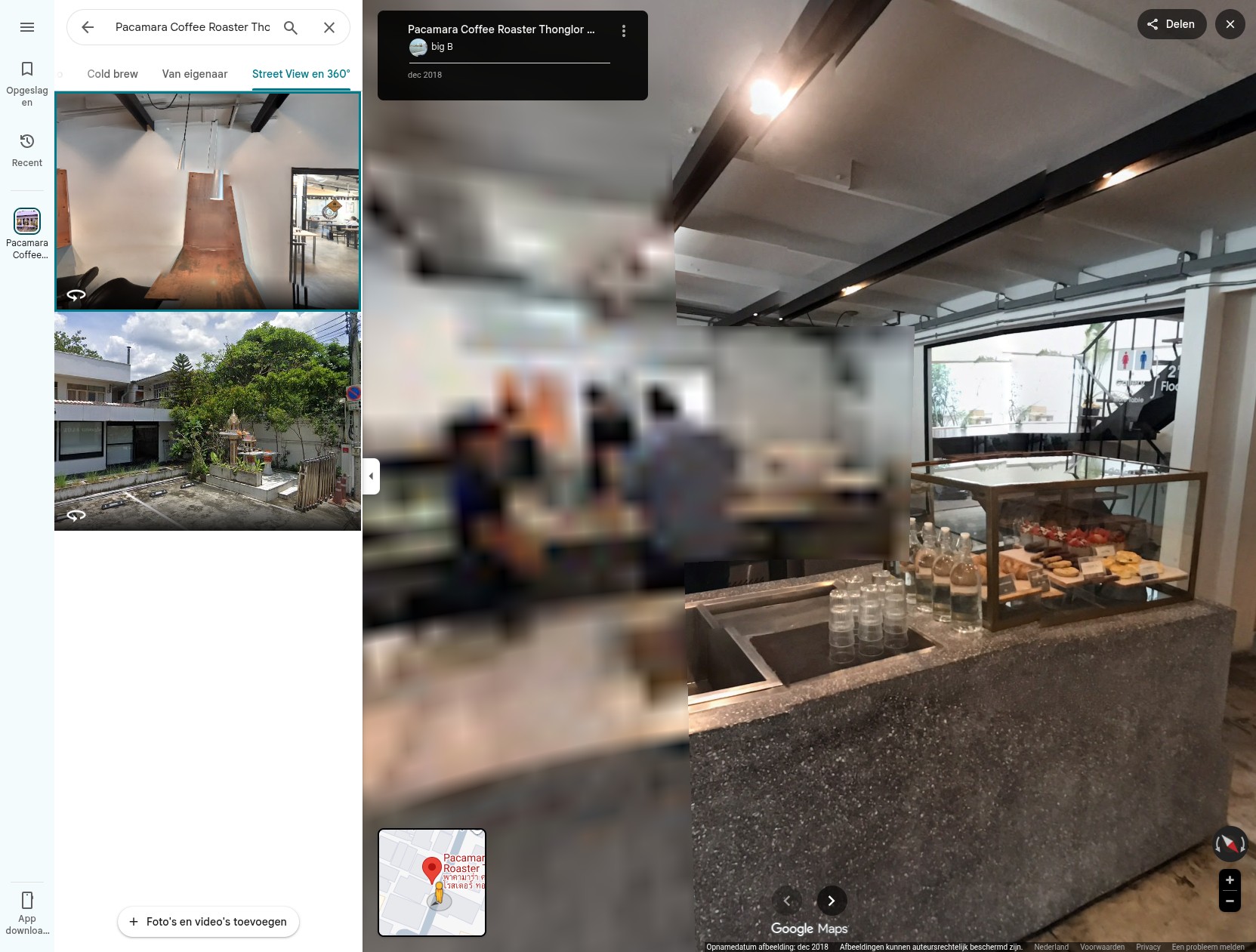 Street view of Pacamara Coffee Roasters in Thonglor, Bangkok